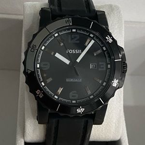 Fossil Black Silicone Watch (NO BOX)